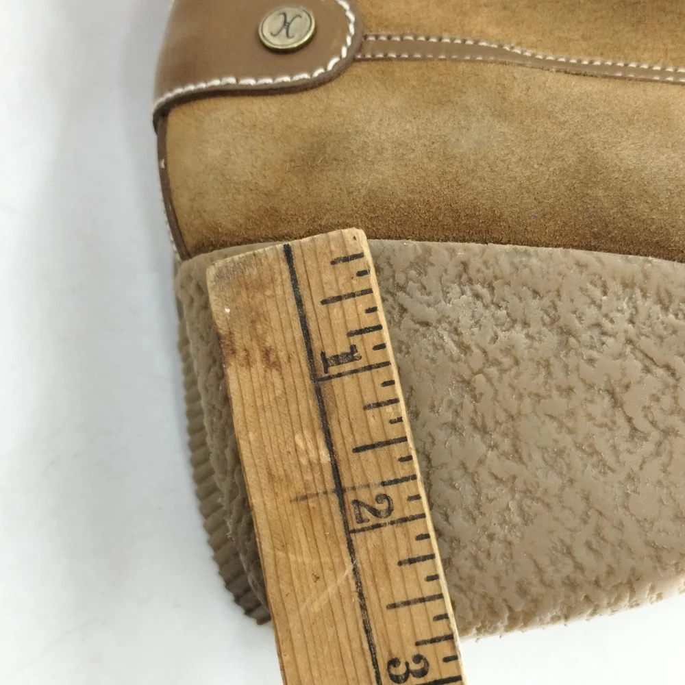 Cole‎ Haan Tall Boots Suede Sheep Shearling Zip Front - Picture 14 of 16
